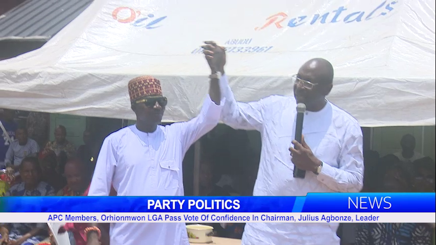 APC Members, Orhionmwon LGA Pass Vote Of Confidence In Chairman, Julius Agbonze, Leader