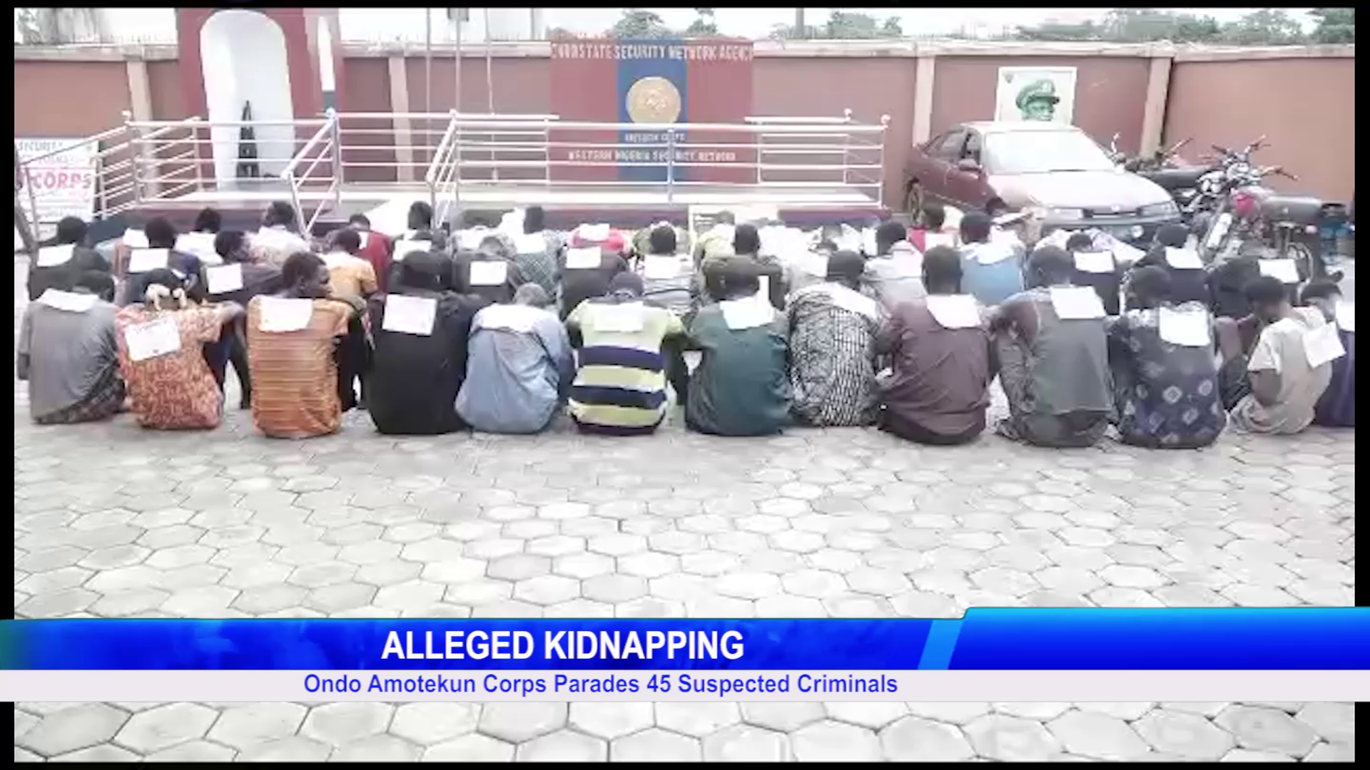 Ondo Amotekun Corps Parades 45 Suspected Criminals